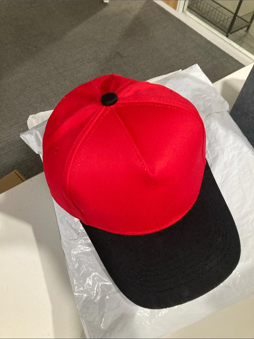 Kids Red and Black Baseball Cap - Unbranded